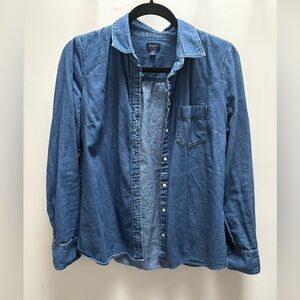 J. Crew Factory blue denim button down, size M (fits like S)